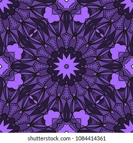 Seamless art deco floral pattern with modern style ornament on color background. For wallpaper, cover book, fabric, scrapbooks