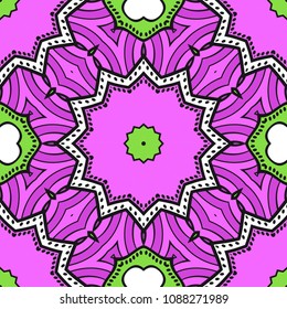 Seamless art deco floral pattern with modern style ornament on color background. For wallpaper, cover book, fabric, scrapbooks