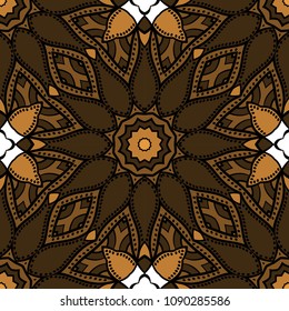 Seamless art deco floral pattern with modern style ornament on color background. For wallpaper, cover book, fabric, scrapbooks