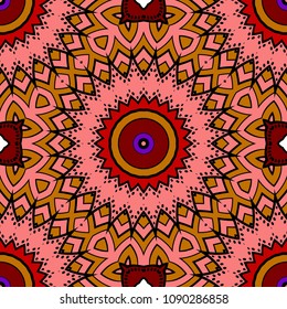 Seamless art deco floral pattern with modern style ornament on color background. For wallpaper, cover book, fabric, scrapbooks