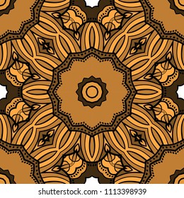 Seamless art deco floral pattern with modern style ornament on color background. For wallpaper, cover book, fabric, scrapbooks