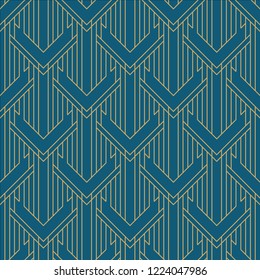 seamless art deco geometric arrow illustration seamless pattern vector