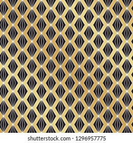 Seamless Art Deco geometric line pattern background