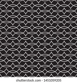 Seamless Art Deco intersecting circle pattern background
