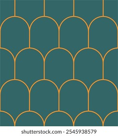Seamless Art Deco Ornament scales tiles