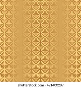 Seamless Art Deco Pattern with Gold Gradient