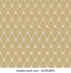 seamless art deco pattern of overlapping arches.