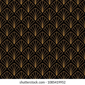 Seamless Art Deco Pattern. Stylish antique background.