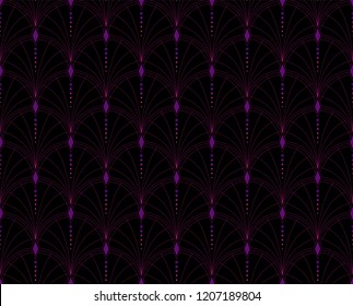 Seamless Art Deco Pattern. Vintage minimalistic background. Abstract Luxury Illustration.