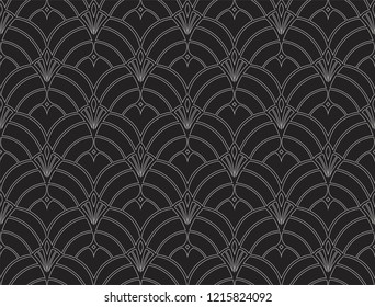 Seamless Art Deco Pattern. Vintage minimalistic background. Abstract Luxury Illustration.