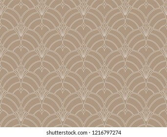 Seamless Art Deco Pattern. Vintage minimalistic background. Abstract Luxury Illustration.