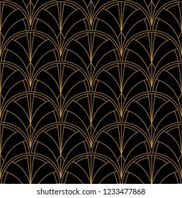 Seamless Art Deco Pattern. Vintage minimalistic background. Abstract Luxury Illustration.