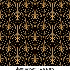 Seamless Art Deco Pattern. Vintage minimalistic background. Abstract Luxury Illustration.