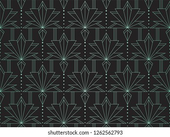 Seamless Art Deco Pattern. Vintage minimalistic background. Abstract Luxury Illustration.