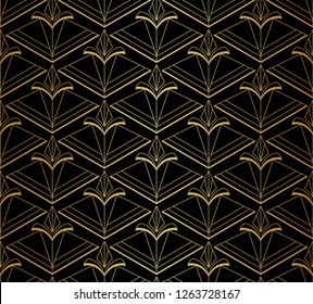Seamless Art Deco Pattern. Vintage minimalistic background. Abstract Luxury Illustration.