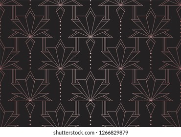 Seamless Art Deco Pattern. Vintage minimalistic background. Abstract Luxury Illustration.