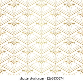 Seamless Art Deco Pattern. Vintage minimalistic background. Abstract Luxury Illustration.