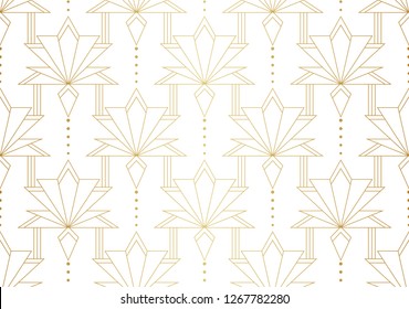 Seamless Art Deco Pattern. Vintage minimalistic background. Abstract Luxury Illustration.