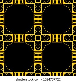 Seamless Art Deco Pattern. Vintage minimalistic background. Abstract Luxury Illustration