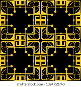 Seamless Art Deco Pattern. Vintage minimalistic background. Abstract Luxury Illustration