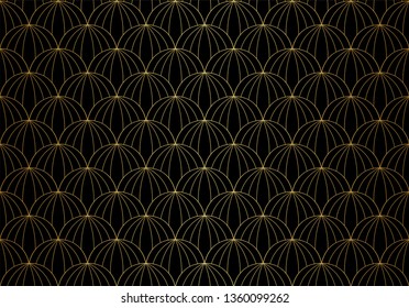Seamless Art Deco Pattern. Vintage geometric minimalistic background. Abstract Luxury Illustration.