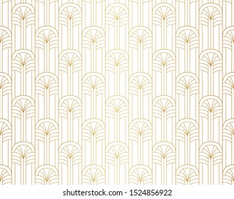 Seamless Art Deco Pattern. Vintage geometric minimalistic background. Abstract Luxury Illustration.