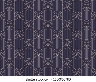 Seamless Art Deco Pattern. Vintage geometric minimalistic background. Abstract Luxury Illustration.