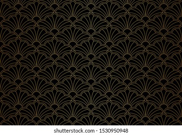 Seamless Art Deco Pattern. Vintage geometric minimalistic background. Abstract Luxury Illustration.