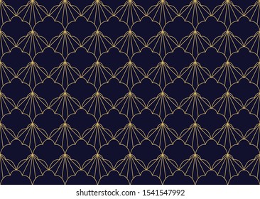 Seamless Art Deco Pattern. Vintage geometric minimalistic background. Abstract Luxury Illustration.