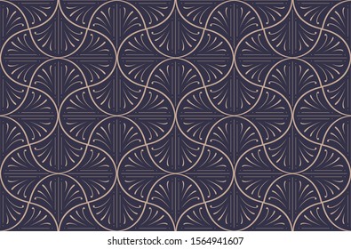 Seamless Art Deco Pattern. Vintage geometric minimalistic background. Abstract Luxury Illustration.