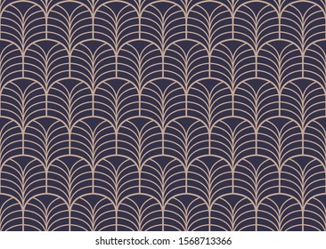 Seamless Art Deco Pattern. Vintage geometric minimalistic background. Abstract Luxury Illustration.