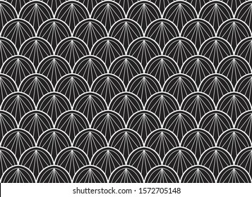 Seamless Art Deco Pattern. Vintage geometric minimalistic background. Abstract Luxury Illustration.