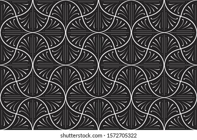 Seamless Art Deco Pattern. Vintage geometric minimalistic background. Abstract Luxury Illustration.