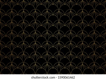 Seamless Art Deco Pattern. Vintage geometric minimalistic background. Abstract Luxury Illustration.