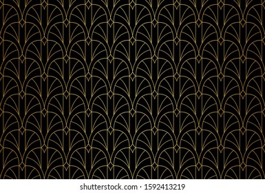 Seamless Art Deco Pattern. Vintage geometric minimalistic background. Abstract Luxury Illustration.