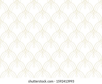 Seamless Art Deco Pattern. Vintage geometric minimalistic background. Abstract Luxury Illustration.
