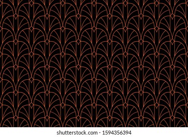 Seamless Art Deco Pattern. Vintage geometric minimalistic background. Abstract Luxury Illustration.