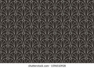 Seamless Art Deco Pattern. Vintage geometric minimalistic background. Abstract Luxury Illustration.