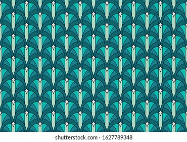 Seamless Art Deco Pattern. Vintage geometric minimalistic background. Abstract Luxury Illustration.