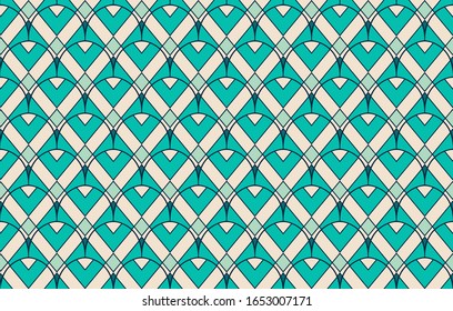 Patrón Art Déco impecable. Fondo minimalista geométrico vintage. Ilustración de lujo abstracta.