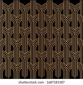 Seamless Art Deco Pattern. Vintage geometric minimalistic background. Abstract Luxury Illustration. Vector