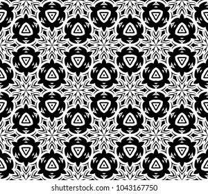 seamless art deco patterns. Simple monochrome geometric texture. Abstract design elements. Vector illustration