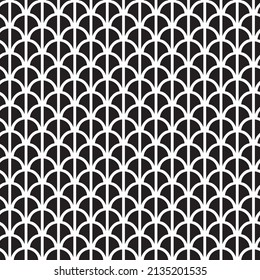 Fondo de vieira o patrón de hojas de estilo Art Deco sin soldadura