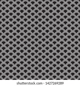 Seamless Art Deco scallop pattern background