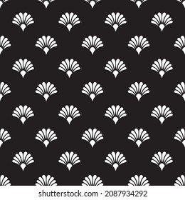 Seamless Art Deco scallop pattern background