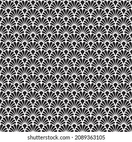 Seamless Art Deco scallop pattern background