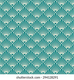 Seamless Art Deco Sunburst Pattern. 