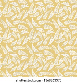 Seamless an art pattern with branches and leaves. Nice ornament for fabric, wall-paper on a wall, design of the web page. Vector graphic template.