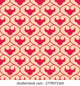 seamless art pattern in indian, south asian, persian, arabesque. an ornamental design. can be used for print, web, fabric, wallpaper, background, decoration etc
