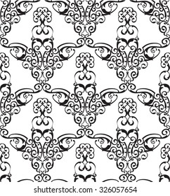 Seamless art pattern isolated on white